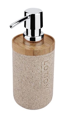 NIMCO KORA dávkovač tekutého mydla 270 ml, polyresín, pieskovo béžová/bambus KO 24031-86 Obrázek - Hlavní obrázek