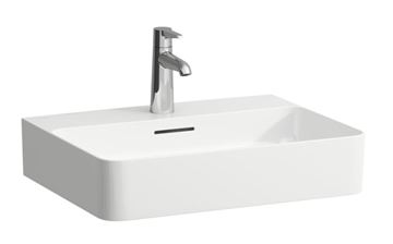LAUFEN VAL umývadlo na dosku 55 cm, s otvorom pre batériu a prepadom, brúsené