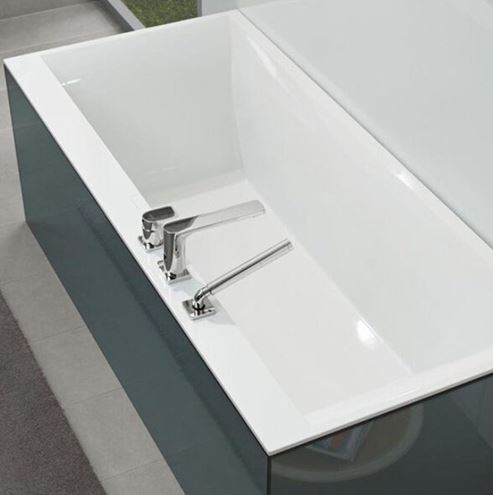 VILLEROY & BOCH SQUARO EDGE 12 vaňa 160x75 cm, pre 2 osoby, s nožičkami, quaryl UBQ160SQE2DV-01 Obrázek - fotka