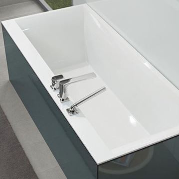 VILLEROY & BOCH SQUARO EDGE 12 vaňa 160x75 cm, pre 2 osoby, s nožičkami, quaryl UBQ160SQE2DV-01 Obrázek - fotka