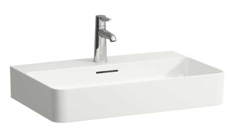 LAUFEN VAL umývadlo na dosku 65 cm, s otvorom pre batériu a prepadom, brúsené H8162840001041 Obrázek - Hlavní obrázek
