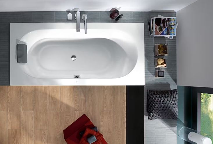 VILLEROY & BOCH LOOP & FRIENDS vaňa 180x80 cm, pre 2 osoby, bez nožičiek, akrylát UBA180LFO2V-01 Obrázek - fotka