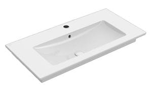 VILLEROY & BOCH VERITY LINE umývadlo 120 cm, s otvorom pre batériu a prepadom, CeramicPlus, alpská biela