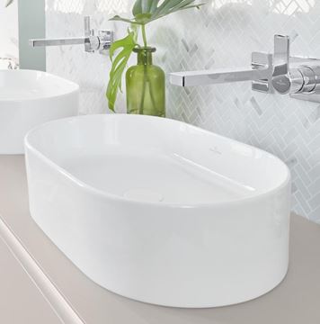VILLEROY & BOCH COLLARO umývadlo na dosku 56 cm, bez prepadu, alpská biela 4A195601 Obrázek - fotka