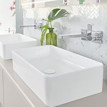 VILLEROY & BOCH COLLARO umývadlo na dosku 56 cm, bez prepadu, CeramicPlus, alpská biela 4A2056R1 Obrázek - fotka