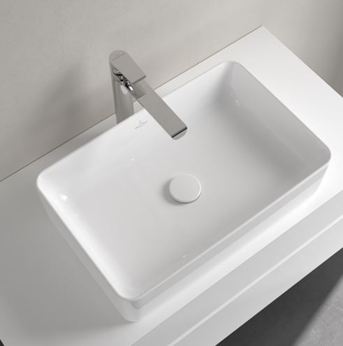 VILLEROY & BOCH COLLARO umývadlo na dosku 56 cm, bez prepadu, CeramicPlus, alpská biela 4A2056R1 Obrázek - fotka
