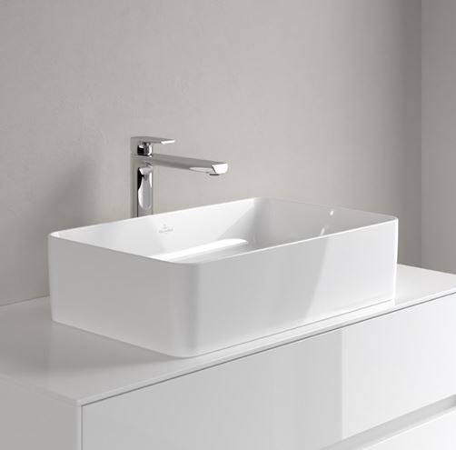 VILLEROY & BOCH COLLARO umývadlo na dosku 56 cm, bez prepadu, CeramicPlus, alpská biela 4A2056R1 Obrázek - fotka