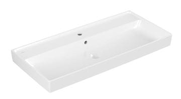 VILLEROY & BOCH COLLARO umývadlo 100 cm, s otvorom pre batériu a prepadom, CeramicPlus, brúsené, alpská biela