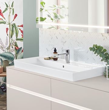 VILLEROY & BOCH COLLARO umývadlo 100 cm, s otvorom pre batériu a prepadom, CeramicPlus, brúsené, alpská biela 4A331GR1 Obrázek - fotka