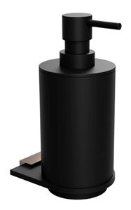 BEMETA GALLA dávkovač tekutého mydla 230 ml, nástenný, polyresin, matná čierna/coffee-gold