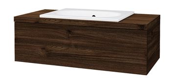 DŘEVOJAS COMO COM SZZ 100 skrinka pod umývadlo 100x52x33,8 cm, 1 zásuvka, Push-open, teak