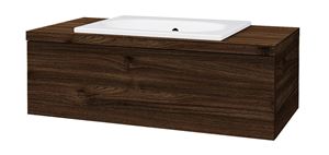 DŘEVOJAS COMO COM SZZ 100 skrinka pod umývadlo 100x52x33,8 cm, 1 zásuvka, Push-open, teak