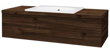 DŘEVOJAS COMO COM SZZ 120 skrinka pod umývadlo 120x52x33,8 cm, 1 zásuvka, Push-open, teak