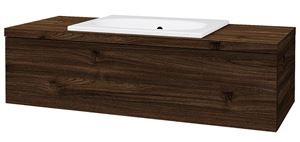 DŘEVOJAS COMO COM SZZ 120 skrinka pod umývadlo 120x52x33,8 cm, 1 zásuvka, Push-open, teak