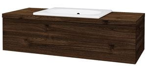 DŘEVOJAS COMO COM SZZ 120 skrinka pod umývadlo 120x52x33,8 cm, 1 zásuvka, Push-open, teak
