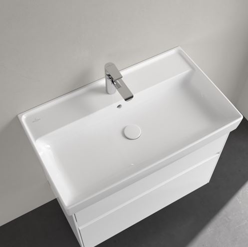 VILLEROY & BOCH COLLARO umývadlo 80 cm, s otvorom pre batériu a prepadom, CeramicPlus, alpská biela 4A3380R1 Obrázek - fotka