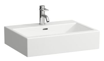 LAUFEN LIVING CITY umývadlo na dosku 60 cm, s otvorom pre batériu a prepadom, brúsené