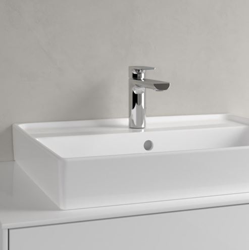 VILLEROY & BOCH COLLARO umývadlo 60 cm, s otvorom pre batériu a prepadom, brúsené, alpská biela 4A336G01 Obrázek - fotka