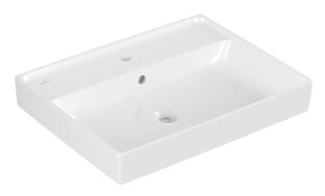 VILLEROY & BOCH COLLARO umývadlo 60 cm, s otvorom pre batériu a prepadom, CeramicPlus, brúsené, alpská biela
