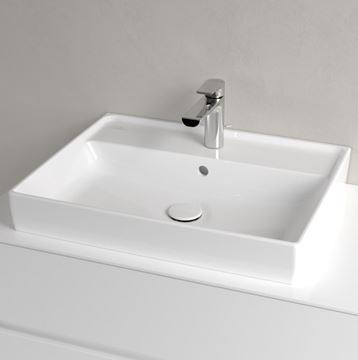 VILLEROY & BOCH COLLARO umývadlo 60 cm, s otvorom pre batériu a prepadom, CeramicPlus, brúsené, alpská biela 4A336GR1 Obrázek - fotka