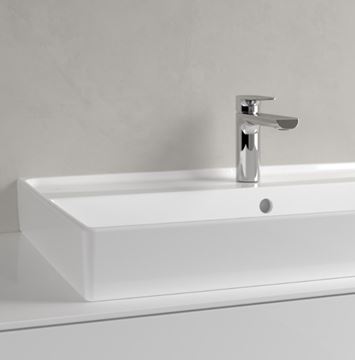 VILLEROY & BOCH COLLARO umývadlo 80 cm, s otvorom pre batériu a prepadom, brúsené, alpská biela 4A338G01 Obrázek - fotka