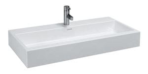LAUFEN LIVING CITY umývadlo na dosku 100 cm, s otvorom pre batériu a prepadom, brúsené