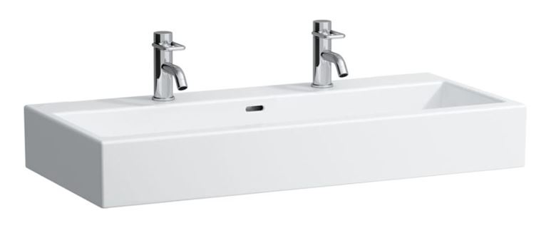 LAUFEN LIVING CITY umývadlo 100 cm, s 2 otvormi pre batérie a prepadom H8184370001071 Obrázek - Hlavní obrázek