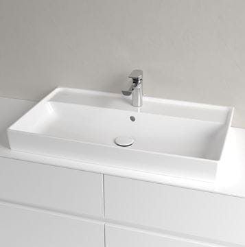 VILLEROY & BOCH COLLARO umývadlo 80 cm, s otvorom pre batériu a prepadom, CeramicPlus, brúsené, alpská biela 4A338GR1 Obrázek - fotka