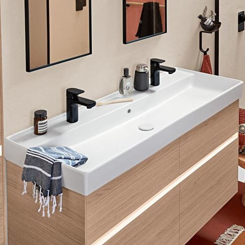 VILLEROY & BOCH COLLARO umývadlo 120 cm, s 2 otvormi pre batérie a prepadom, CeramicPlus 4A33C4R1 Obrázek - fotka