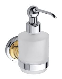 BEMETA RETRO dávkovač tekutého mydla 200 ml, nástenný, sklo, chróm/zlatá