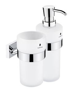 NIMCO KEIRA dávkovač tekutého mydla 250 ml s pohárikom, nástenný, chróm