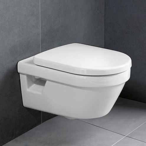 VILLEROY & BOCH ARCHITECTURA závesné WC, so SoftClosing sedadlom, DirectFlush splachovanie, CeramicPlus, alpská biela 5684HRR1 Obrázek - fotka