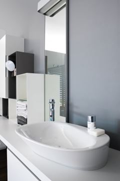 LAUFEN PALOMBA COLLECTION umývadlo na dosku 60 cm, s otvorom pre batériu a prepadom H8168030001041 Obrázek - fotka