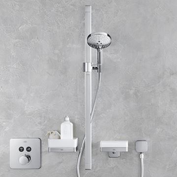 AXOR CITTERIO E 3JET sprchová súprava 3-dielna, ručná sprcha pr. 128 mm, 3 prúdy, tyč, hadica, chróm 36735000 Obrázek - fotka
