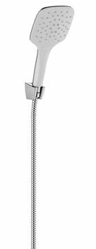 RAVAK 907.00 sprchová súprava 3-dielna, ručná sprcha 120x120 mm, 3 prúdy, hadica, držiak, biela/lesklý chróm
