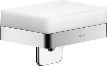 AXOR UNIVERSAL dávkovač tekutého mydla 180 ml, s poličkou, nástenný, sklo, chróm