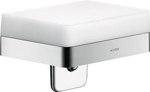 AXOR UNIVERSAL dávkovač tekutého mydla 180 ml, s poličkou, nástenný, sklo, chróm