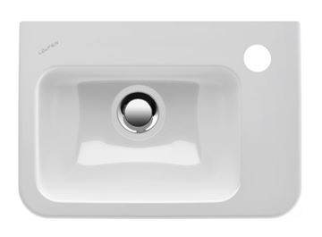 LAUFEN PRO umývadielko 36 cm, s otvorom pre batériu vpravo a prepadom, LCC H8169554001061 Obrázek - fotka