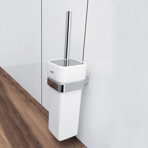 NIMCO KIBO WC kefa, nástenná, keramika, biela/chróm KI 14094K-26 Obrázek - fotka