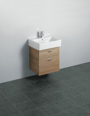 CONCEPT CUBE umývadlo 50 cm s otvorom pre batériu a prepadom, alpská biela E788101 Obrázek - fotka
