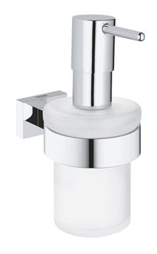 GROHE ESSENTIALS CUBE dávkovač tekutého mydla 160 ml, nástenný, sklo, chróm