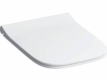 GEBERIT SMYLE SQUARE WC sedadlo, Slim, lesklá biela