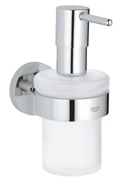 GROHE ESSENTIALS dávkovač tekutého mydla 160 ml, nástenný, sklo, chróm