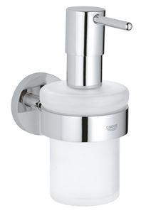 GROHE ESSENTIALS dávkovač tekutého mydla 160 ml, nástenný, sklo, chróm