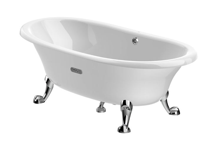 ROCA NEWCAST voľne stojaca vaňa 170x85 cm, bez nožičiek, liatina, antislip A233650007 Obrázek - Hlavní obrázek