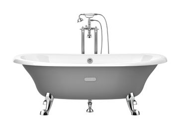 ROCA NEWCAST voľne stojaca vaňa 170x85 cm, bez nožičiek, liatina, antislip, šedá/biela A233650000 Obrázek - fotka