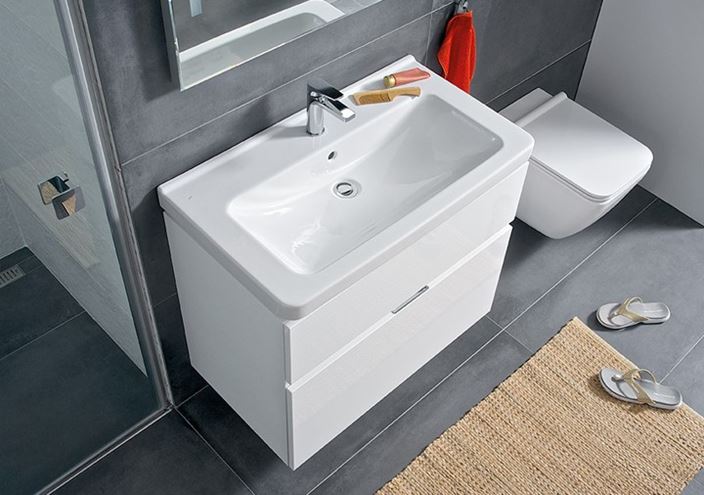 JIKA CUBITO umývadlo 85 cm, s otvorom pre batériu a prepadom, Jika perla H8104261001041 Obrázek - fotka