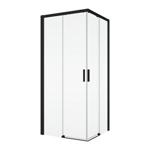 RONAL TOP-LINE S TLSAC sprchový kút 90x90 cm, rohový vstup, posuvné dvere, black line/číre sklo