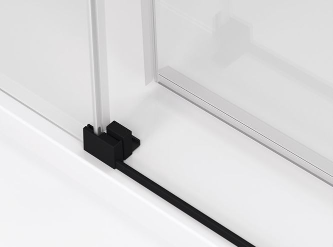 RONAL TOP-LINE S TLSAC sprchový kút 90x90 cm, rohový vstup, posuvné dvere, black line/číre sklo TLSAC 090 06 07 Obrázek - fotka