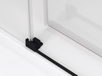 RONAL TOP-LINE S TLSAC sprchový kút 90x90 cm, rohový vstup, posuvné dvere, black line/číre sklo TLSAC 090 06 07 Obrázek - fotka